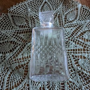 Vintage Luminar France Diamond Crystal Decanter